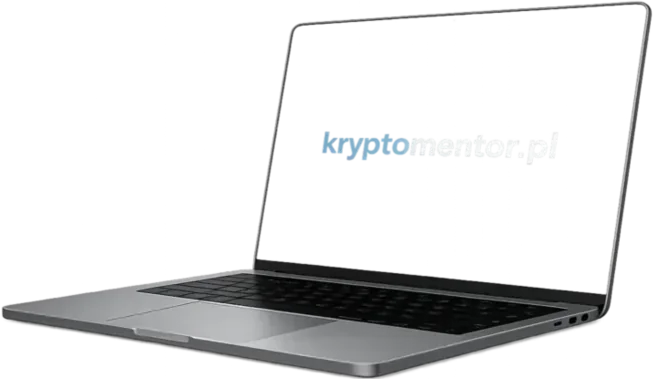 Ilustracja pracy przy komputerze nad bezpieczeństwem kryptowalut